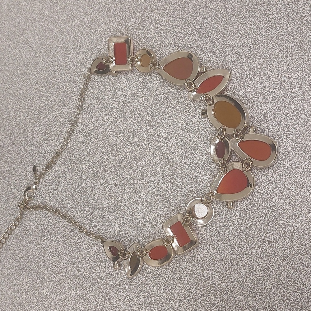 Premier Designs Poppy Multi Color Silvertone Statement Necklace - Picture 11 of 16